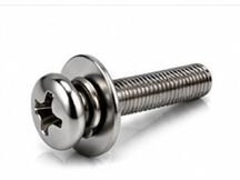 Stainless steel combination screw with captive washer product photo
